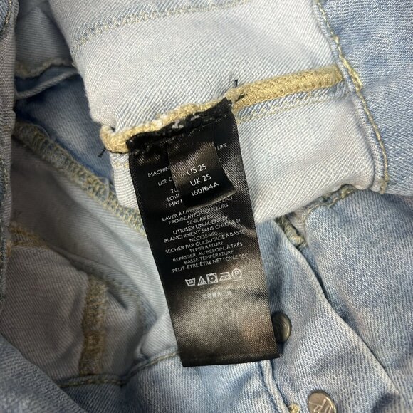 We The Free People Jayde Flare Jeans Size 25 Waist High Rise WashedOut OB1184972 - Picture 8 of 14